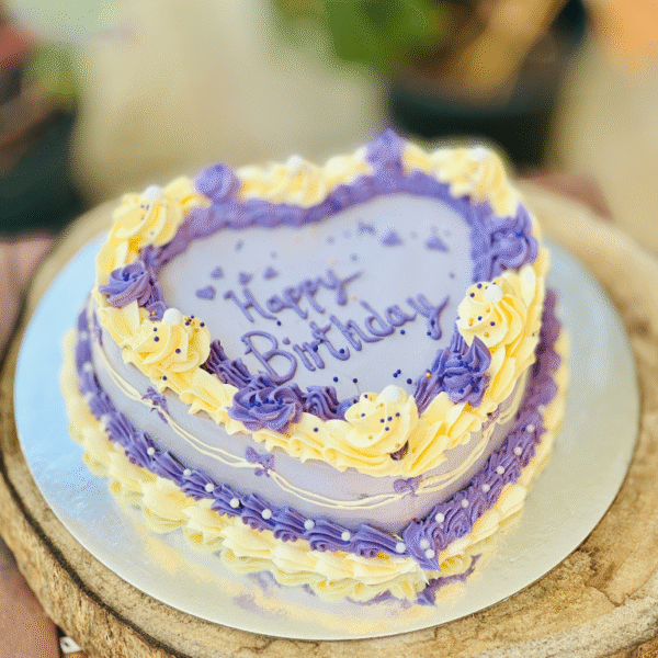 Purple Heart Vintage Cake